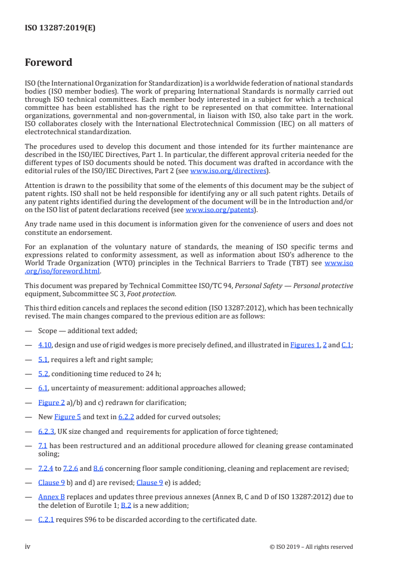 ISO 13287:2019 ISO 13287:2019 - Personal protective equipment — Footwear — Test method for slip resistance/1/2019 - Page 4 preview