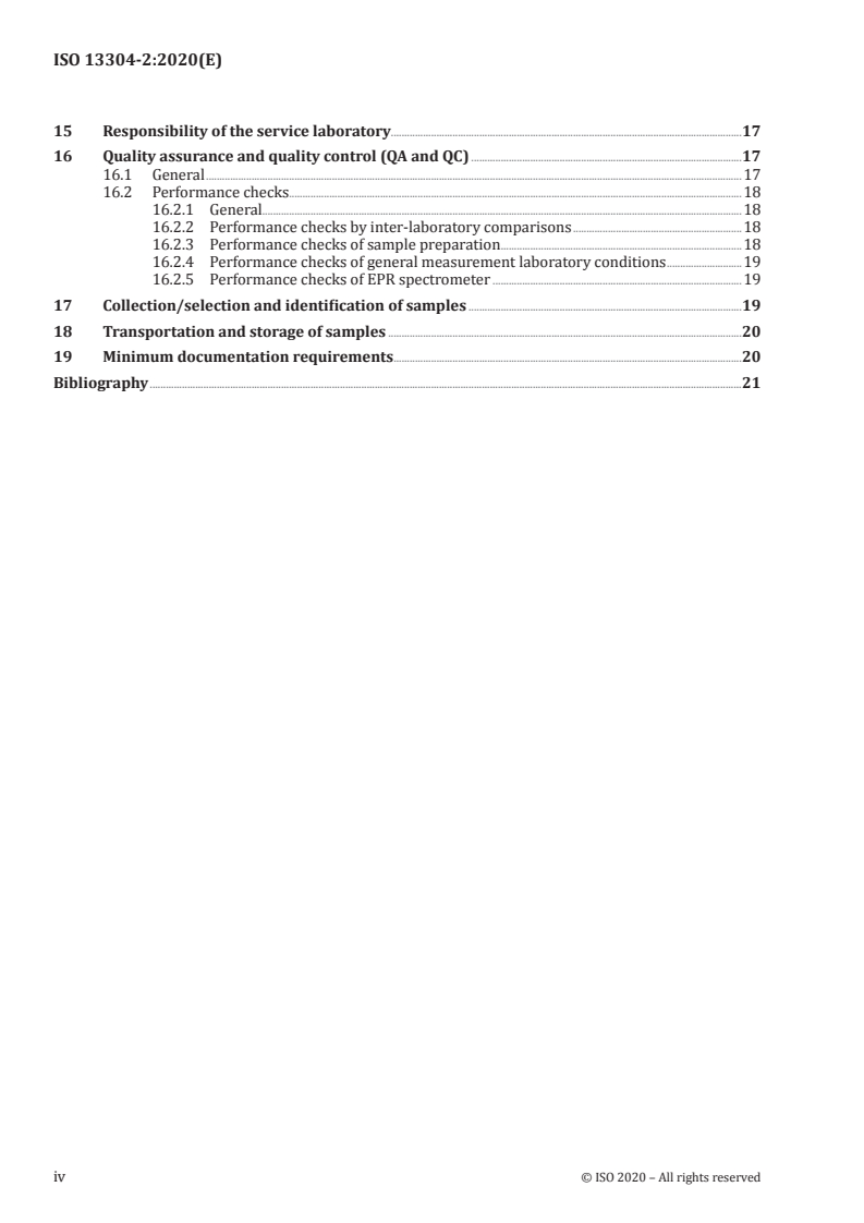ISO 13304-2:2020 ISO 13304-2:2020 - Radiological protection — Minimum criteria for electron paramagnetic resonance (EPR) spectroscopy for retrospective dosimetry of ionizing radiation — Part 2: Ex vivo human tooth enamel dosimetry/20/2020 - Page 4 preview