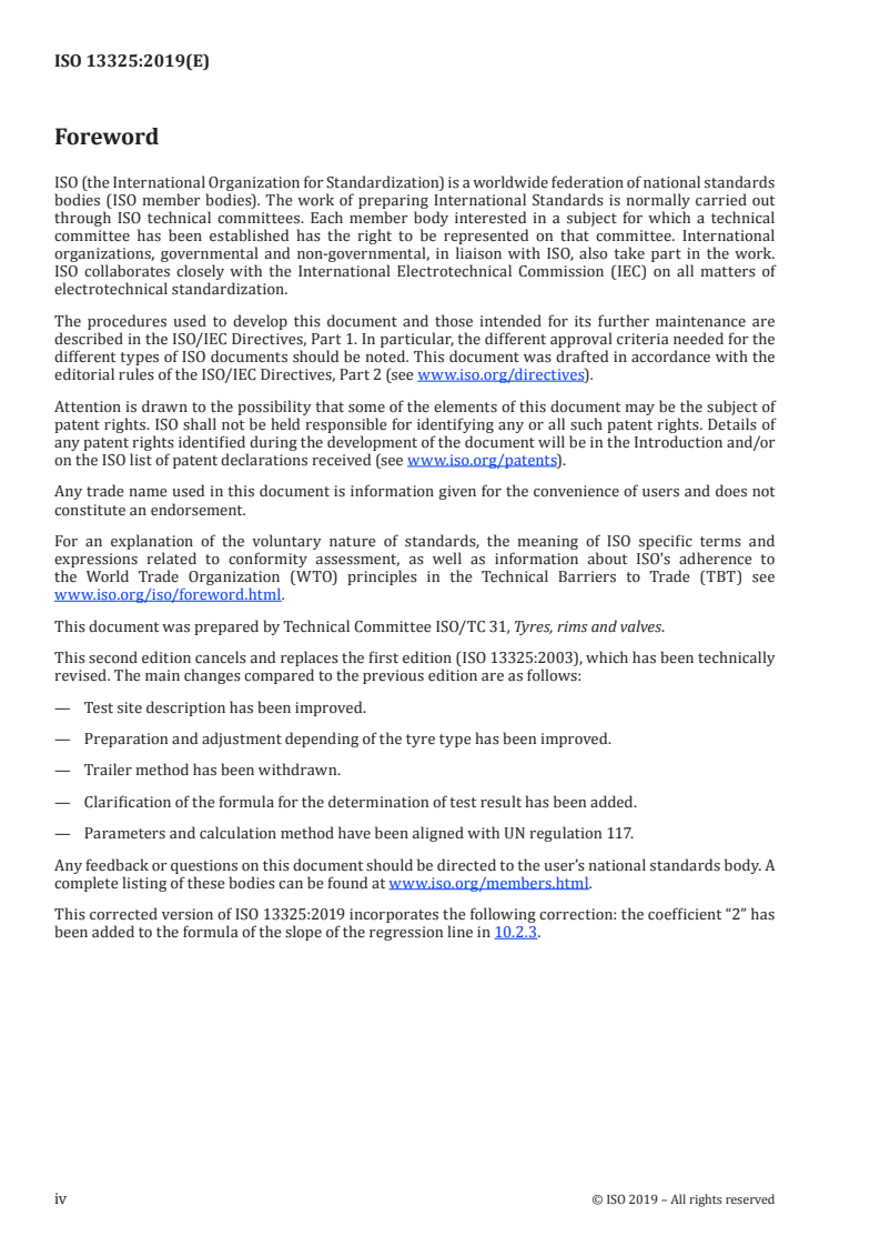 ISO 13325:2019 ISO 13325:2019 - Tyres — Coast-by methods for measurement of tyre-to-road sound emission/15/2021 - Page 4 preview