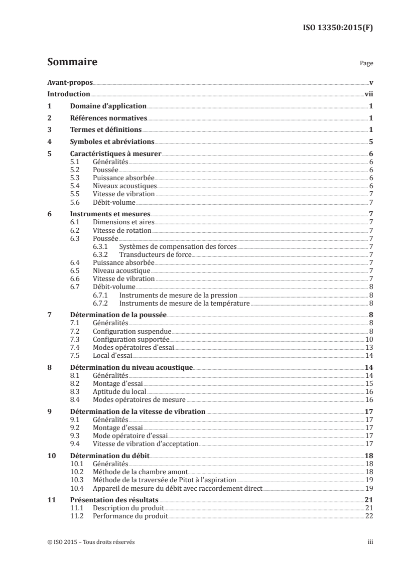 ISO 13350:2015 ISO 13350:2015 - Ventilateurs — Essai de performance des ventilateurs accélérateurs/28/2015 - Page 3 preview