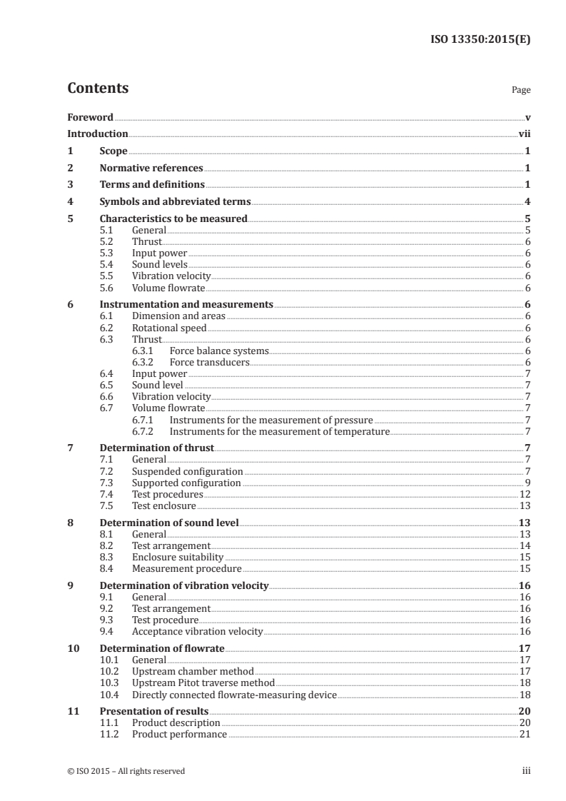 ISO 13350:2015 ISO 13350:2015 - Fans — Performance testing of jet fans/28/2015 - Page 3 preview
