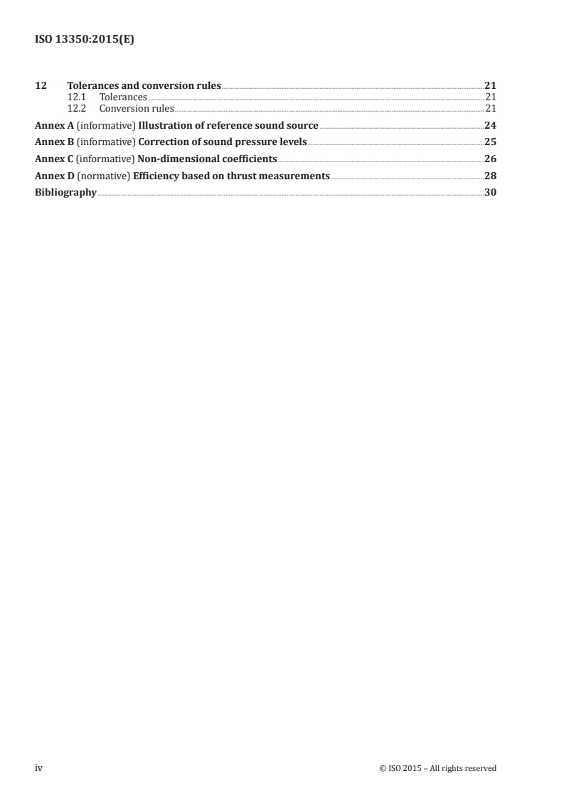 ISO 13350:2015 ISO 13350:2015 - Fans — Performance testing of jet fans/28/2015 - Page 4 preview
