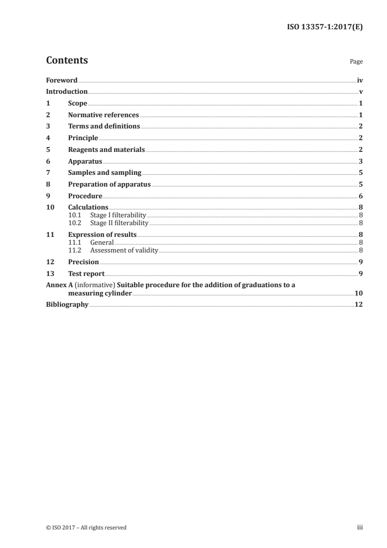 ISO 13357-1:2017 ISO 13357-1:2017 - Petroleum products — Determination of the filterability of lubricating oils — Part 1: Procedure for oils in the presence of water/9/2017 - Page 3 preview