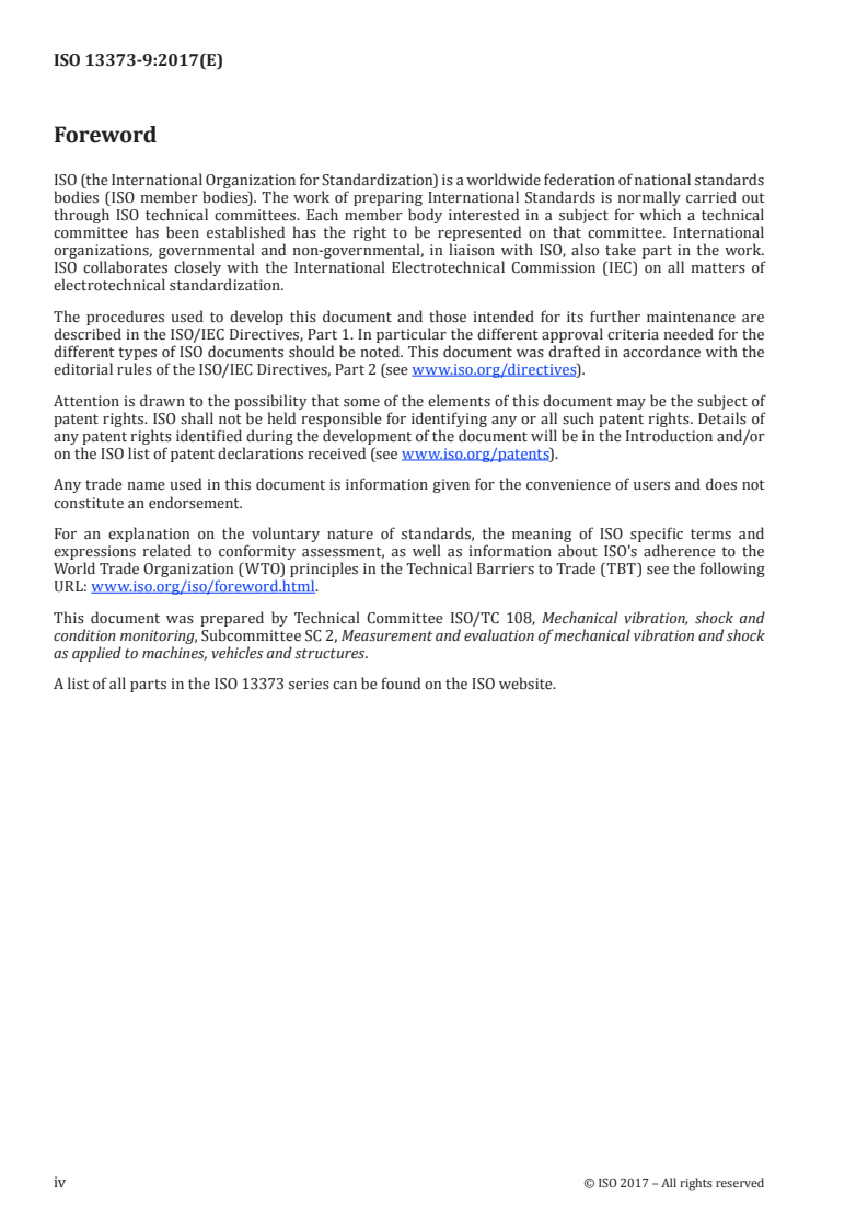 ISO 13373-9:2017 ISO 13373-9:2017 - Condition monitoring and diagnostics of machines — Vibration condition monitoring — Part 9: Diagnostic techniques for electric motors/9/2017 - Page 4 preview