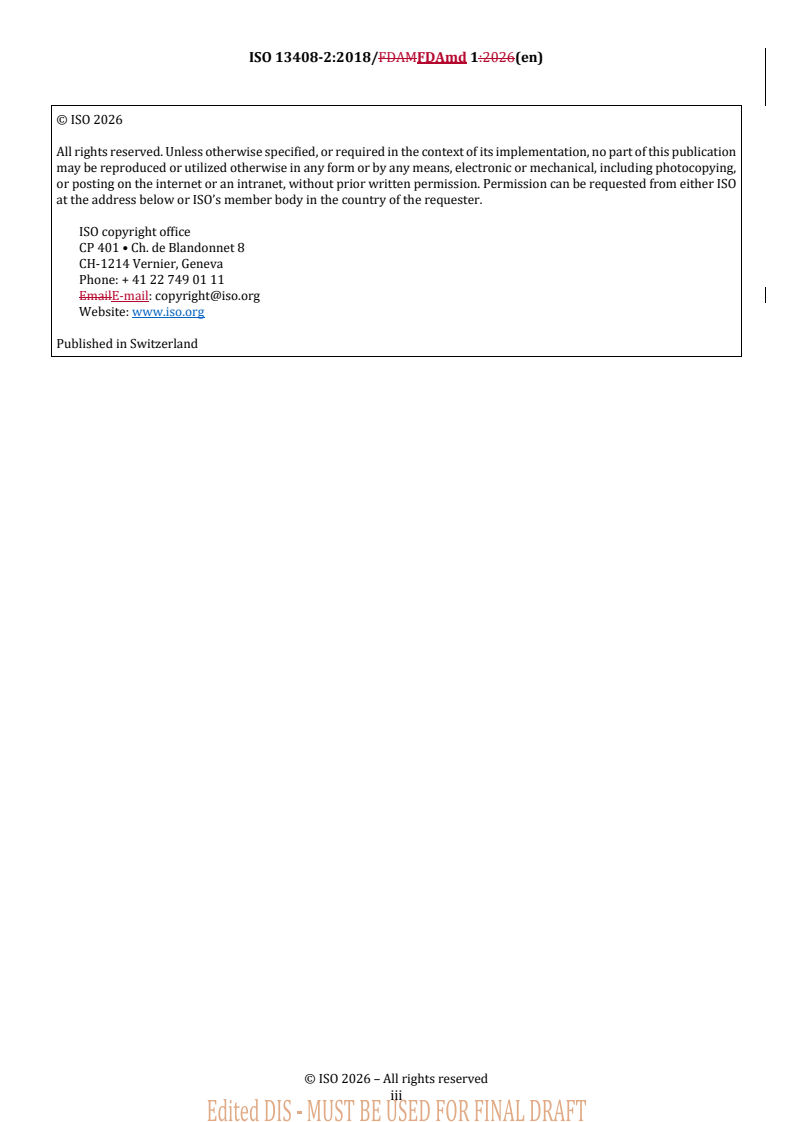 ISO 13408-2:2018/FDAmd 1 REDLINE ISO 13408-2:2018/FDAmd 1 - Aseptic processing of health care products — Part 2: Sterilizing filtration — Amendment 1 - Page 3 preview