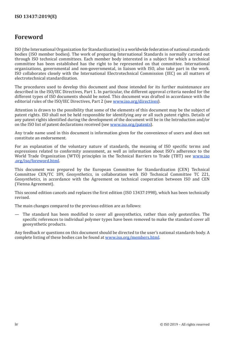 ISO 13437:2019 ISO 13437:2019 - Geosynthetics — Installing and retrieving samples in the field for durability assessment
Released:7/25/2019 - Page 4 preview