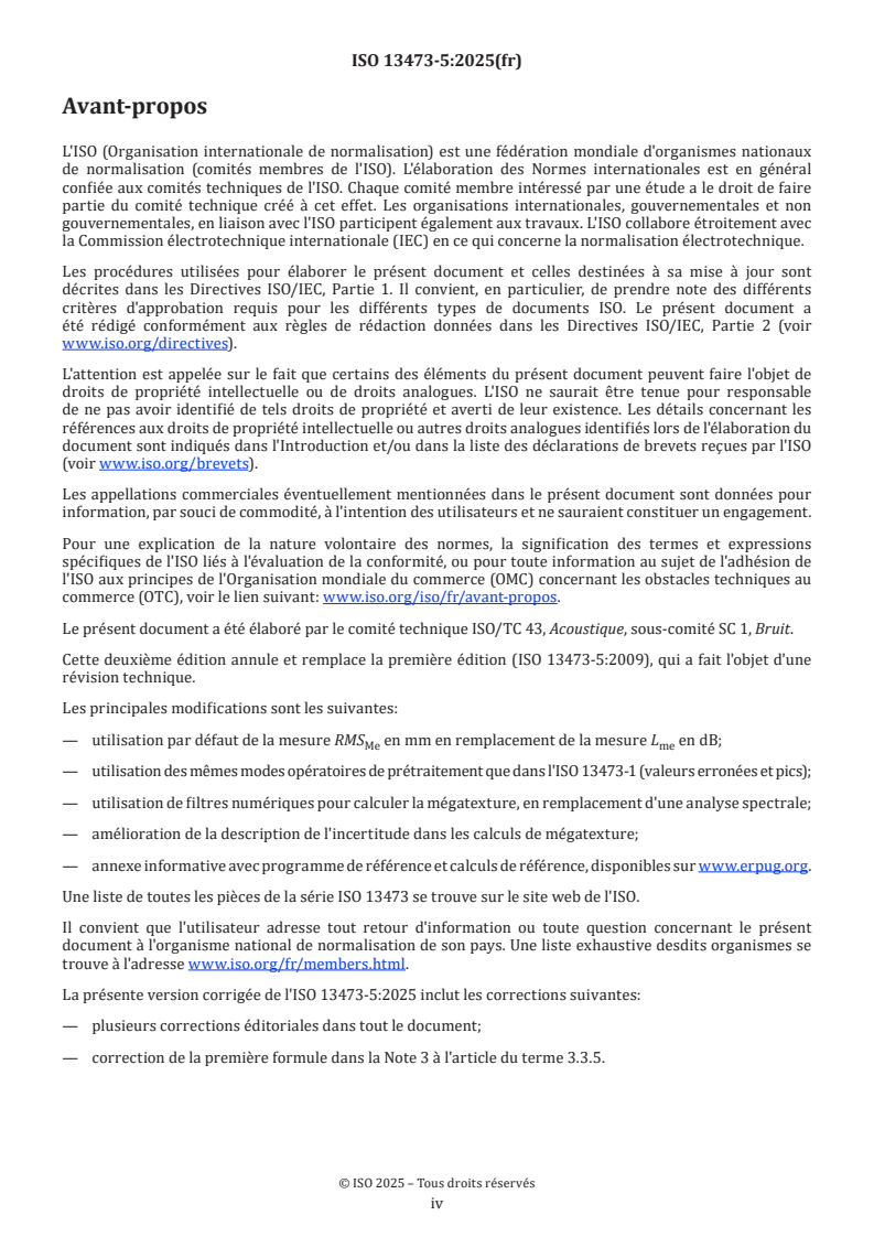 ISO 13473-5:2025 ISO 13473-5:2025 - Caractérisation de la texture d'un revêtement de chaussée à partir de relevés de profils de la surface — Partie 5: Détermination de la mégatexture
Released:6/25/2025 - Page 4 preview