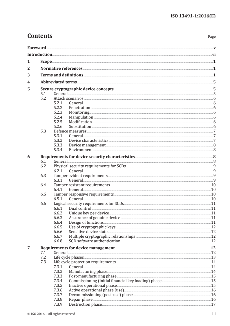 ISO 13491-1:2016 ISO 13491-1:2016 - Financial services — Secure cryptographic devices (retail) — Part 1: Concepts, requirements and evaluation methods/17/2016 - Page 3 preview
