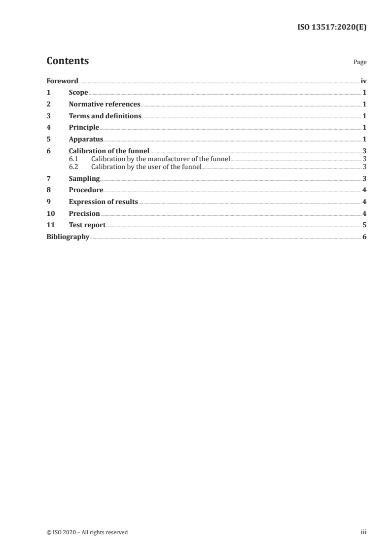 ISO 13517:2020 ISO 13517:2020 - Metallic powders — Determination of flow rate by means of a calibrated funnel (Gustavsson flowmeter)/30/2020 - Page 3 preview
