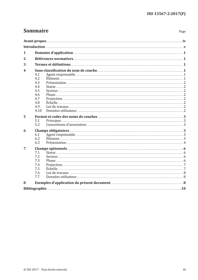 ISO 13567-2:2017 ISO 13567-2:2017 - Documentation technique de produits — Organisation et dénomination des couches de CAO — Partie 2: Concepts, format et codes utilisés dans la documentation pour la construction/26/2017 - Page 3 preview