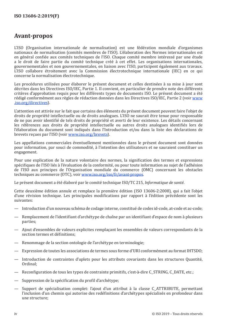 ISO 13606-2:2019 ISO 13606-2:2019 - Informatique de santé — Communication du dossier de santé informatisé — Partie 2: Spécification d'échange d'archétype/7/2019 - Page 4 preview