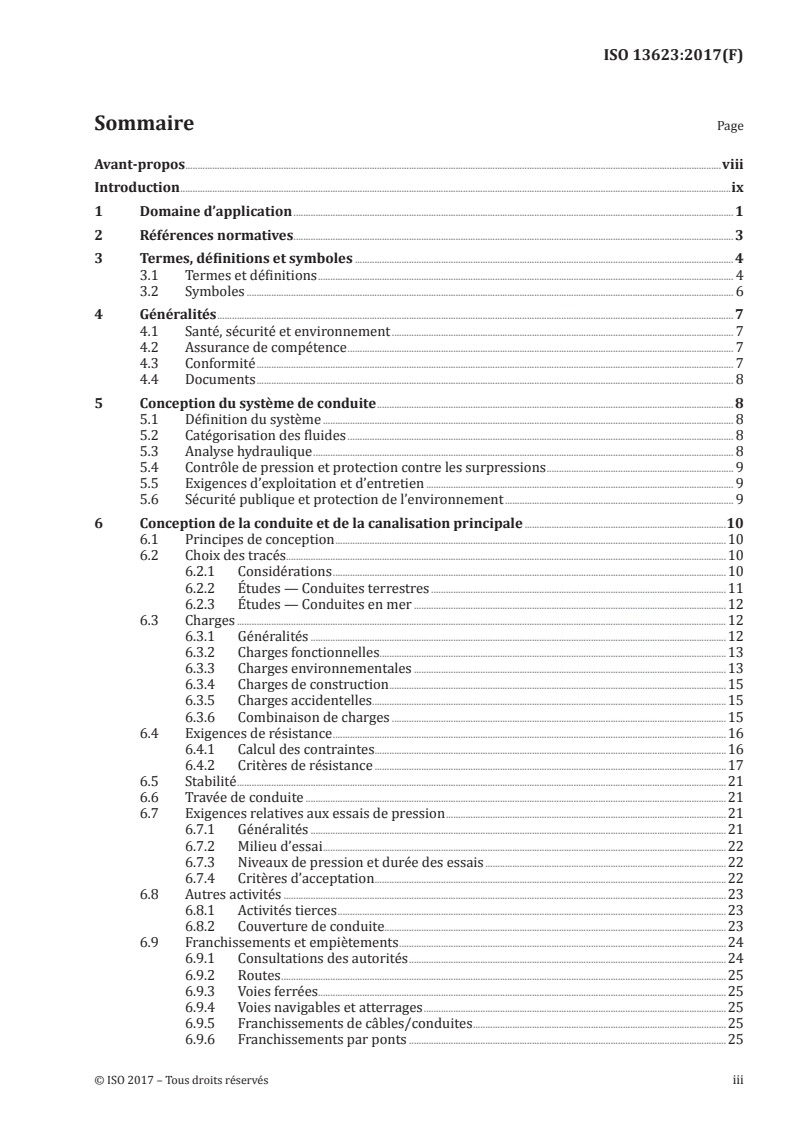 ISO 13623:2017 ISO 13623:2017 - Industries du pétrole et du gaz naturel — Systèmes de transport par conduites/22/2018 - Page 3 preview