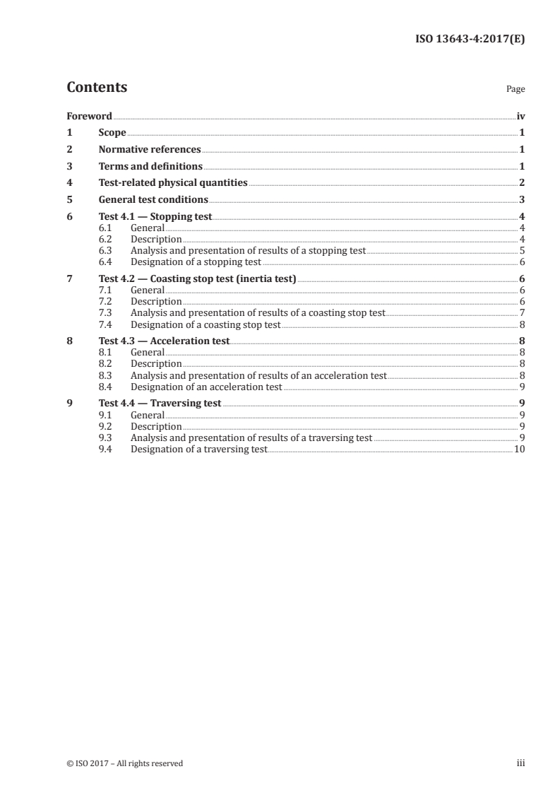 ISO 13643-4:2017 ISO 13643-4:2017 - Ships and marine technology — Manoeuvring of ships — Part 4: Stopping, acceleration, traversing/9/2017 - Page 3 preview