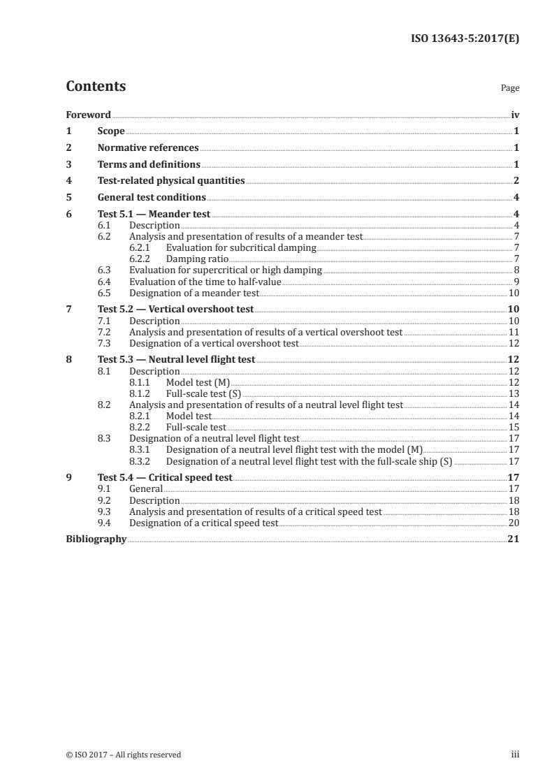 ISO 13643-5:2017 ISO 13643-5:2017 - Ships and marine technology — Manoeuvring of ships — Part 5: Submarine specials/9/2017 - Page 3 preview