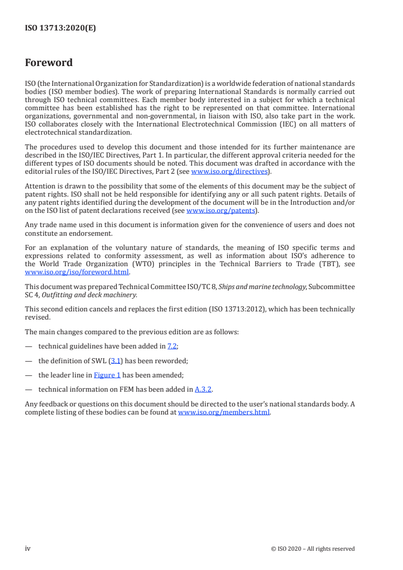 ISO 13713:2020 ISO 13713:2020 - Ships and marine technology — Ship's mooring and towing fittings — Mooring chocks/28/2020 - Page 4 preview