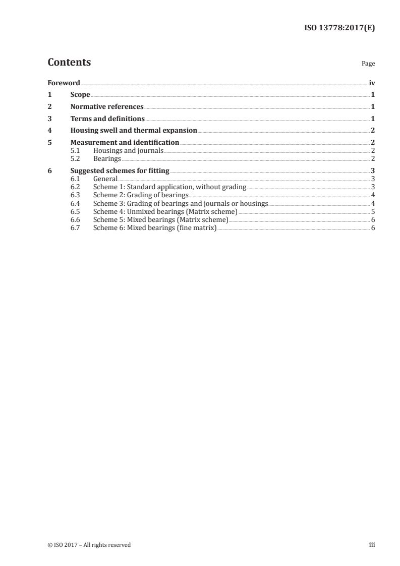 ISO 13778:2017 ISO 13778:2017 - Plain bearings — Quality assurance of thin-walled half bearings — Selective assembly of bearings to achieve a narrow clearance range/4/2017 - Page 3 preview