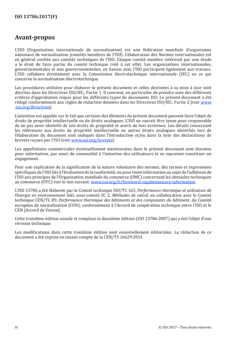 ISO 13786:2017 ISO 13786:2017 - Performance thermique des composants de bâtiment — Caractéristiques thermiques dynamiques — Méthodes de calcul/30/2017 - Page 4 preview