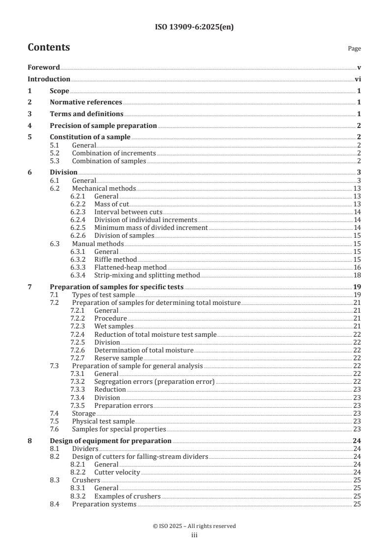 ISO 13909-6:2025 ISO 13909-6:2025 - Coal and coke — Mechanical sampling — Part 6: Preparation of test samples of coke
Released:22. 07. 2025 - Page 3 preview
