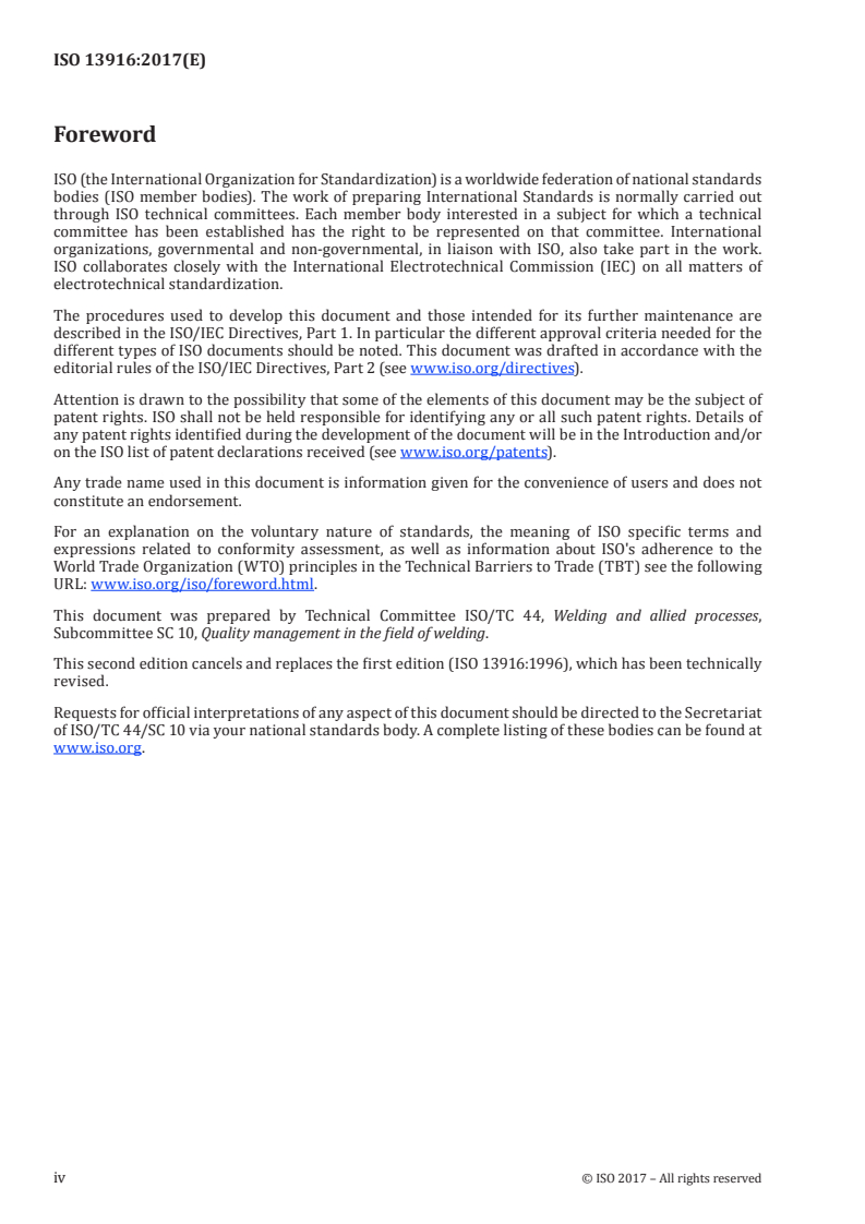 ISO 13916:2017 ISO 13916:2017 - Welding — Measurement of preheating temperature, interpass temperature and preheat maintenance temperature
Released:10/31/2017 - Page 4 preview