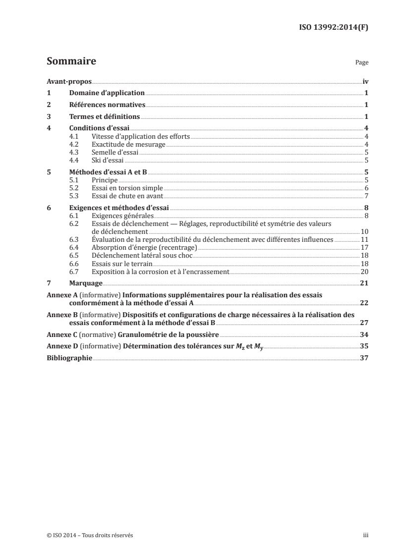 ISO 13992:2014 ISO 13992:2014 - Fixations pour le ski alpin de randonnée — Exigences et méthodes d'essai/17/2014 - Page 3 preview