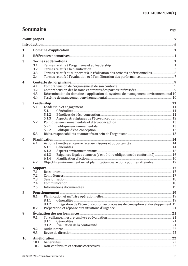 ISO 14006:2020 ISO 14006:2020 - Systèmes de management environnemental — Lignes directrices pour intégrer l'éco-conception/30/2020 - Page 3 preview