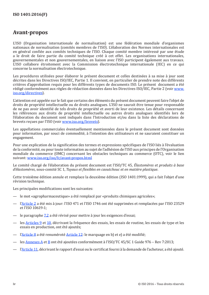 ISO 1401:2016 ISO 1401:2016 - Tuyaux en caoutchouc pour pulvérisation agricole/26/2016 - Page 4 preview