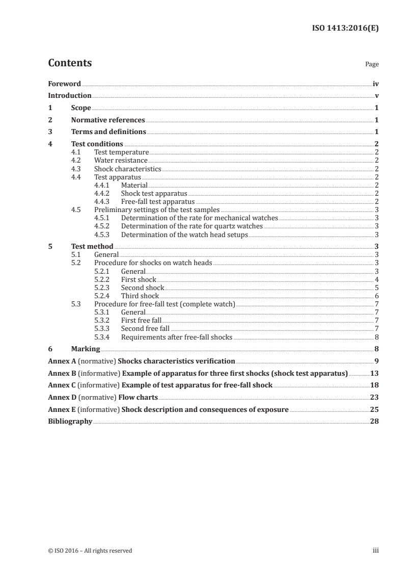 ISO 1413:2016 ISO 1413:2016 - Horology — Shock-resistant wrist watches/1/2016 - Page 3 preview