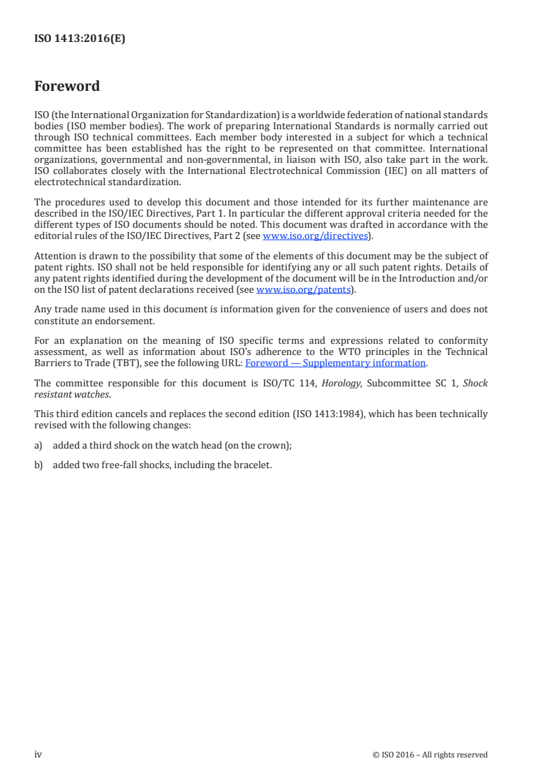 ISO 1413:2016 ISO 1413:2016 - Horology — Shock-resistant wrist watches/1/2016 - Page 4 preview