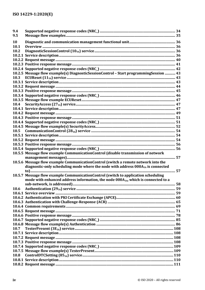 ISO 14229-1:2020 ISO 14229-1:2020 - Road vehicles — Unified diagnostic services (UDS) — Part 1: Application layer/7/2020 - Page 4 preview
