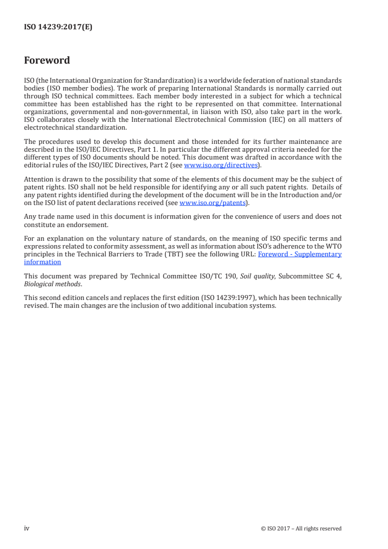 ISO 14239:2017 ISO 14239:2017 - Soil quality — Laboratory incubation systems for measuring the mineralization of organic chemicals in soil under aerobic conditions/24/2017 - Page 4 preview