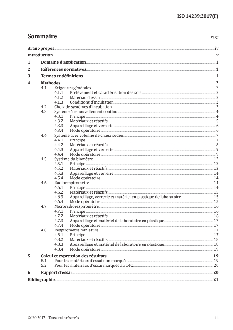 ISO 14239:2017 ISO 14239:2017 - Qualité du sol — Systèmes d'incubation de laboratoire destinés à la mesure de la minéralisation de produits chimiques organiques dans le sol en conditions aérobies/24/2017 - Page 3 preview