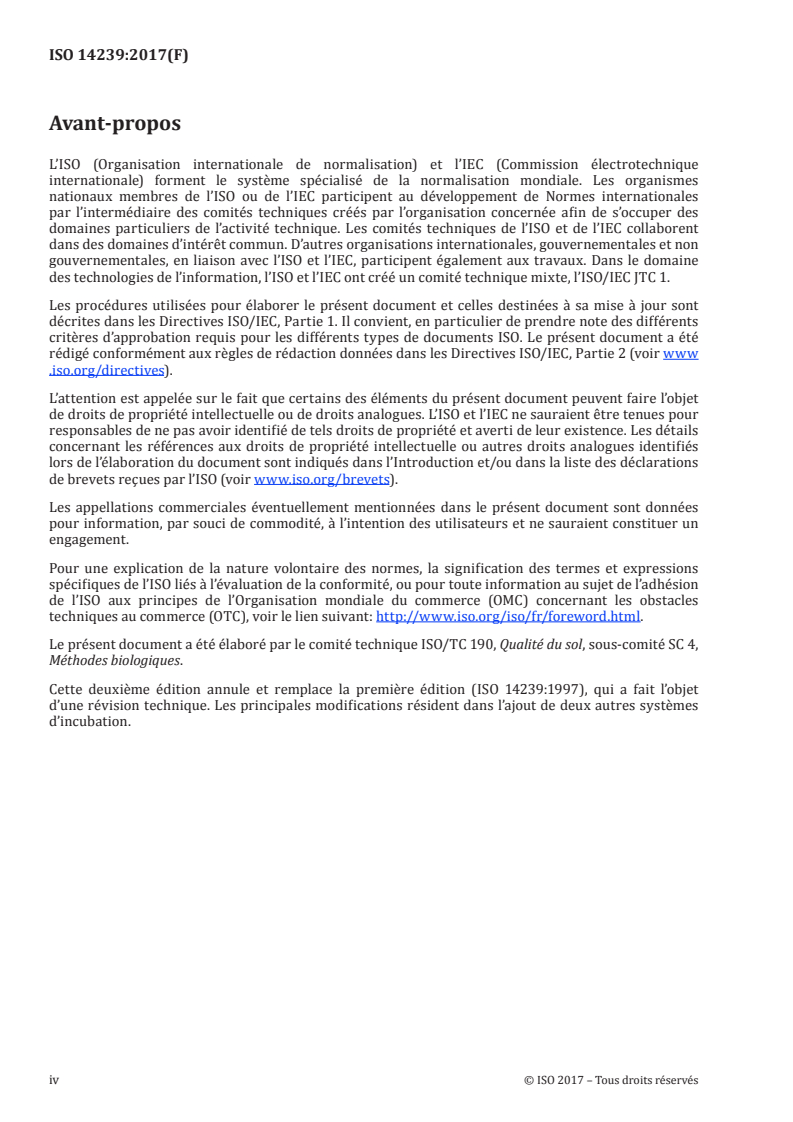 ISO 14239:2017 ISO 14239:2017 - Qualité du sol — Systèmes d'incubation de laboratoire destinés à la mesure de la minéralisation de produits chimiques organiques dans le sol en conditions aérobies/24/2017 - Page 4 preview