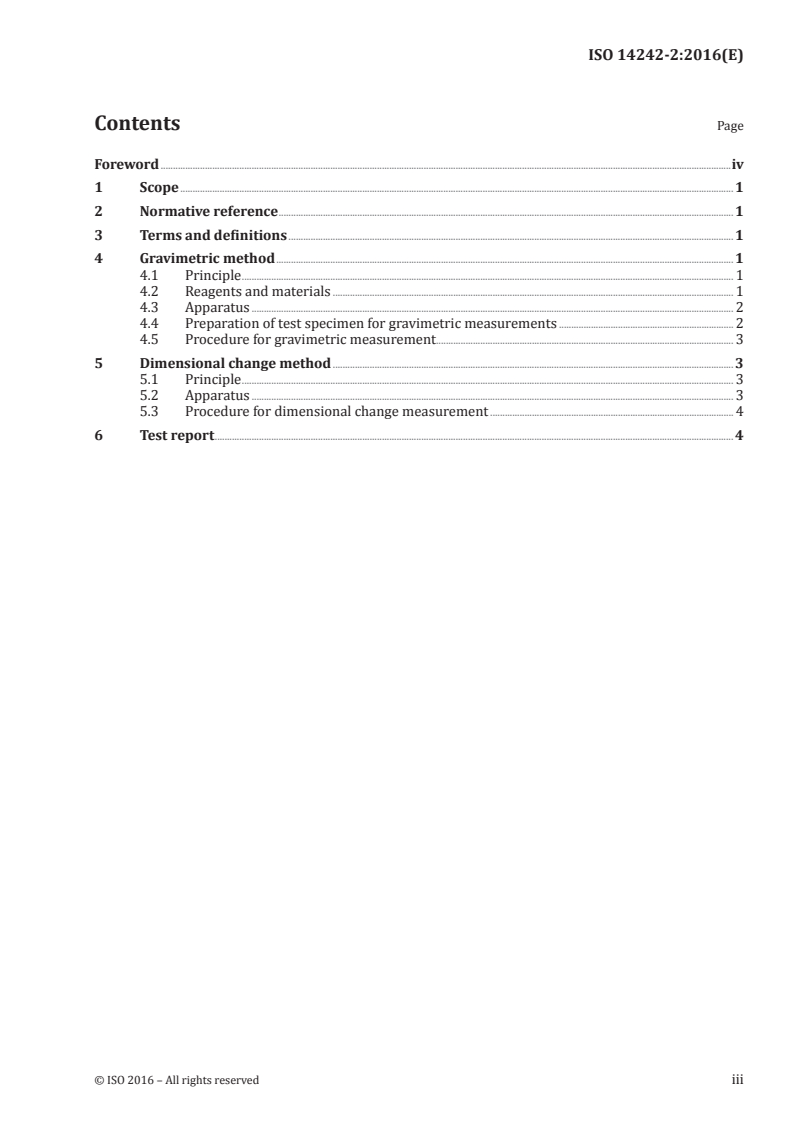 ISO 14242-2:2016 ISO 14242-2:2016 - Implants for surgery — Wear of total hip-joint prostheses — Part 2: Methods of measurement/14/2016 - Page 3 preview