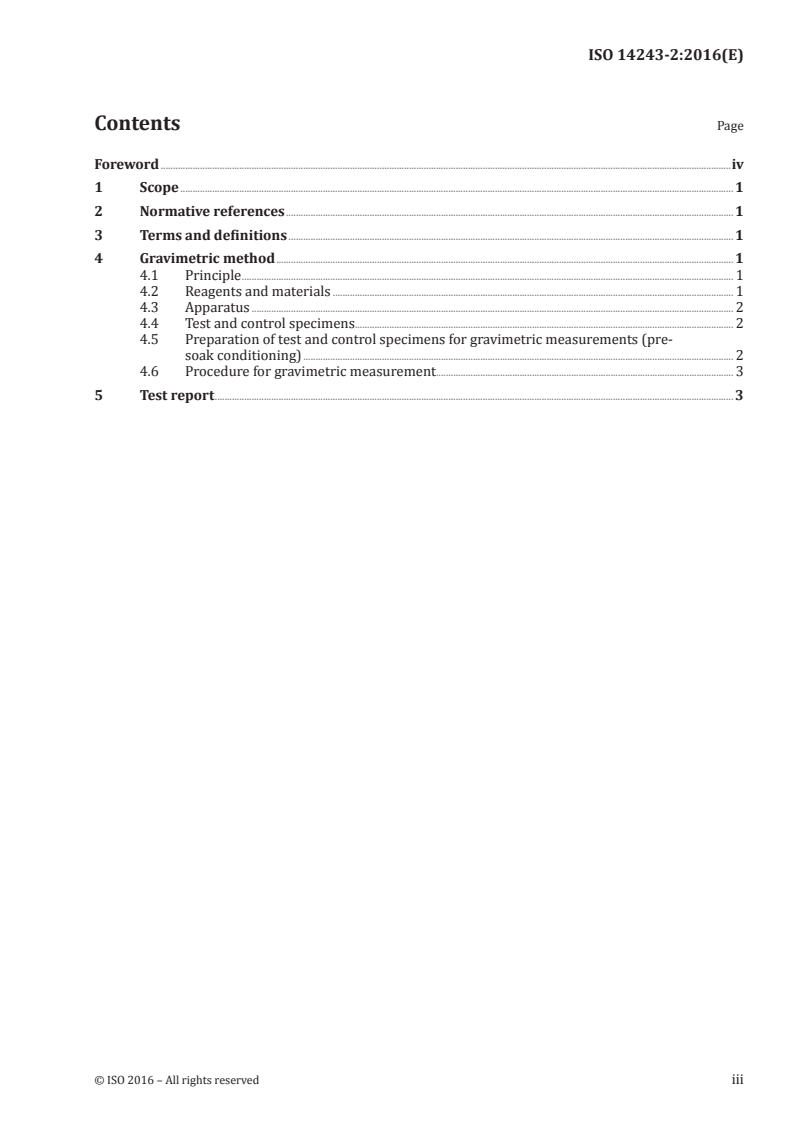 ISO 14243-2:2016 ISO 14243-2:2016 - Implants for surgery — Wear of total knee-joint prostheses — Part 2: Methods of measurement/5/2016 - Page 3 preview