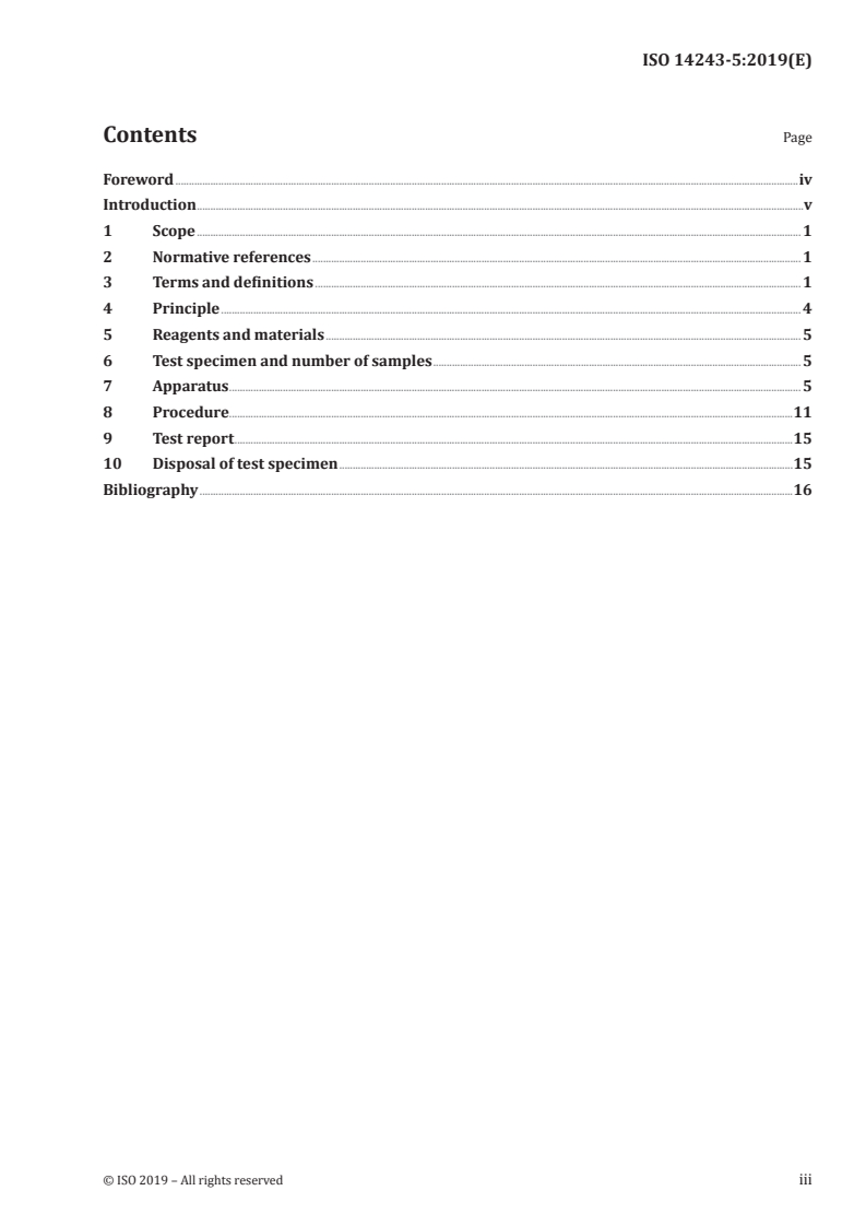 ISO 14243-5:2019 ISO 14243-5:2019 - Implants for surgery — Wear of total knee prostheses — Part 5: Durability performance of the patellofemoral joint/23/2019 - Page 3 preview