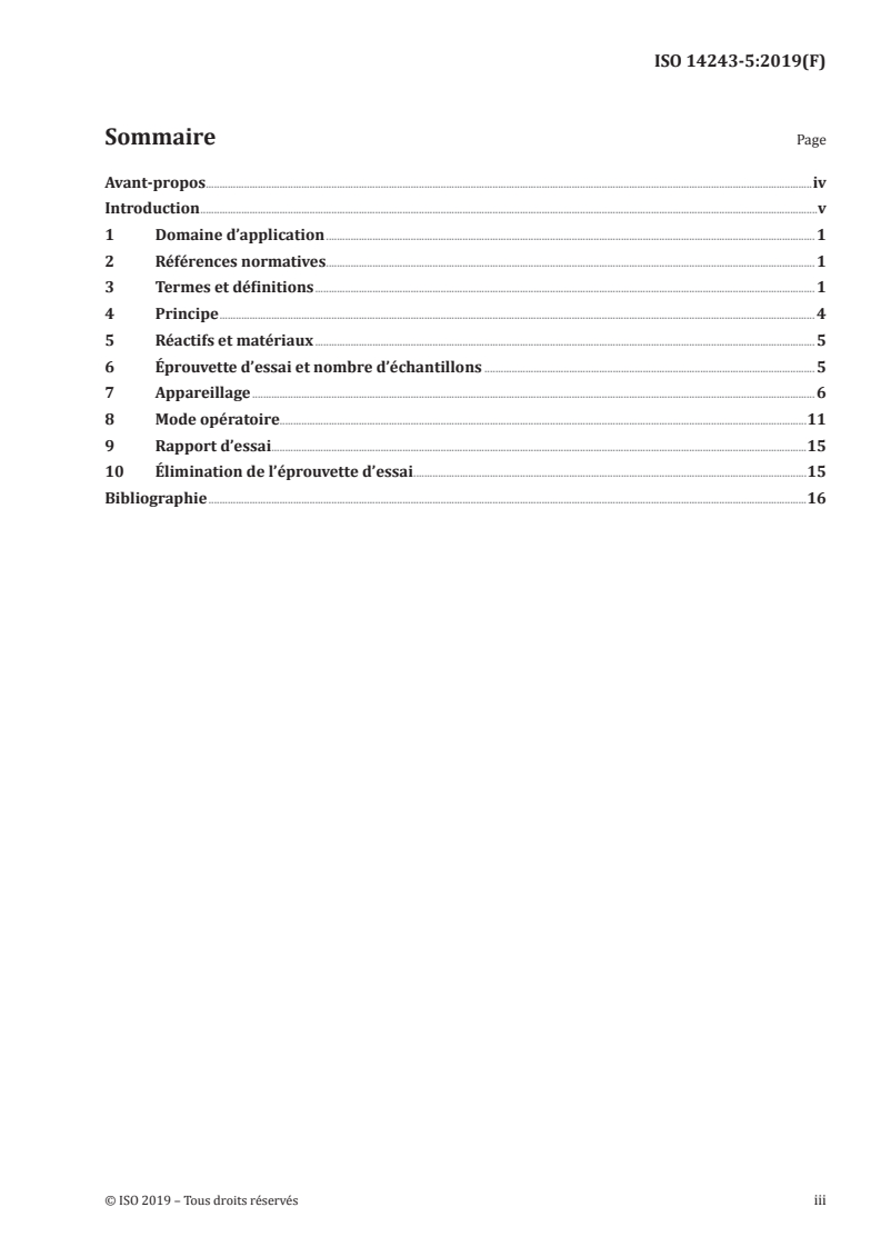 ISO 14243-5:2019 ISO 14243-5:2019 - Implants chirurgicaux — Usure des prothèses totales du genou — Partie 5: Performance de durabilité de l'articulation fémoro-patellaire/23/2019 - Page 3 preview