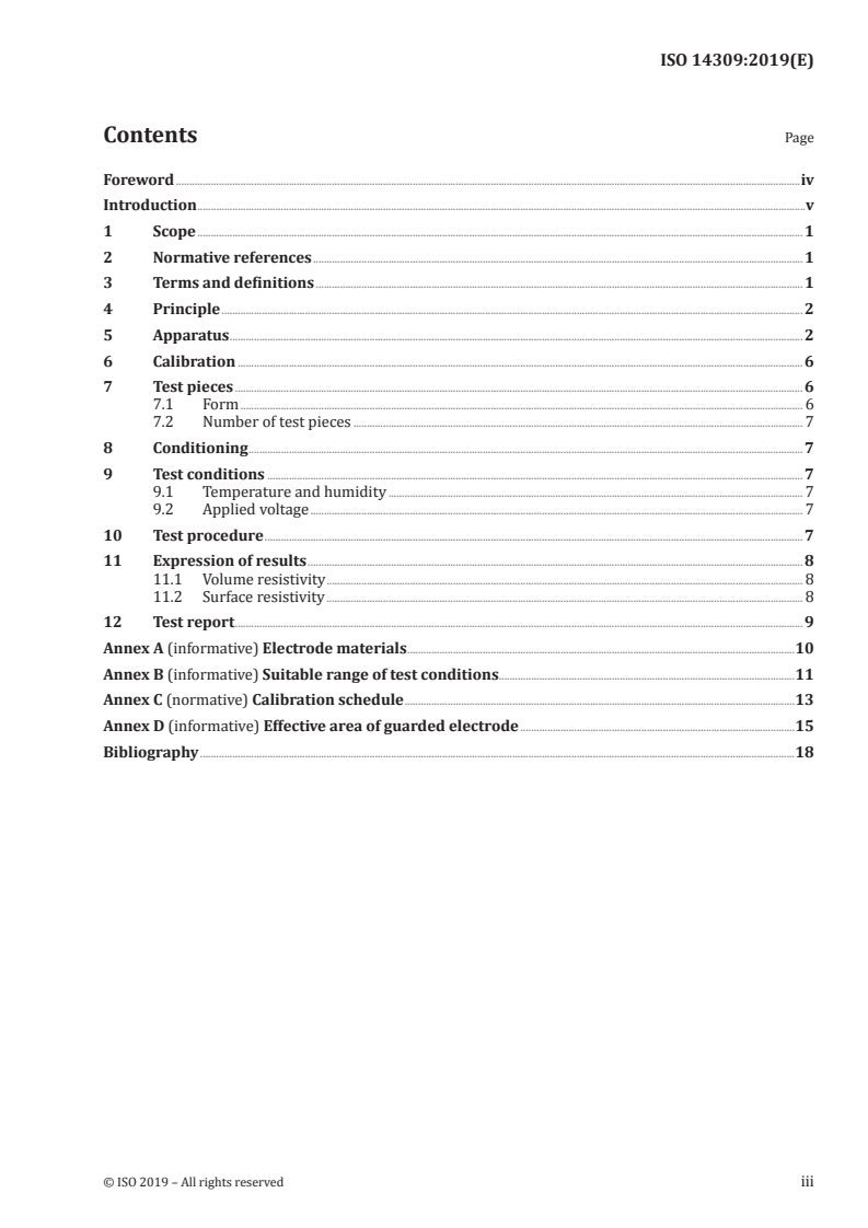 ISO 14309:2019 ISO 14309:2019 - Rubber, vulcanized or thermoplastic — Determination of volume and/or surface resistivity/3/2019 - Page 3 preview