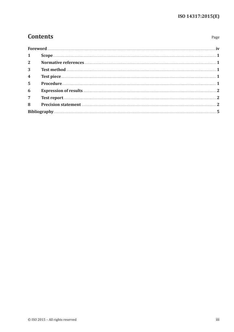 ISO 14317:2015 ISO 14317:2015 - Sintered metal materials excluding hardmetals — Determination of compressive yield strength/2/2015 - Page 3 preview