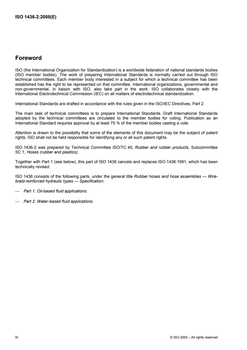 ISO 1436-2:2005 ISO 1436-2:2005 - Rubber hoses and hose assemblies -- Wire-braid-reinforced hydraulic types -- Specification - Page 4 preview