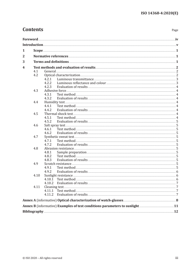 ISO 14368-4:2020 ISO 14368-4:2020 - Mineral and sapphire watch-glasses — Part 4: Anti-reflective treatment/21/2020 - Page 3 preview