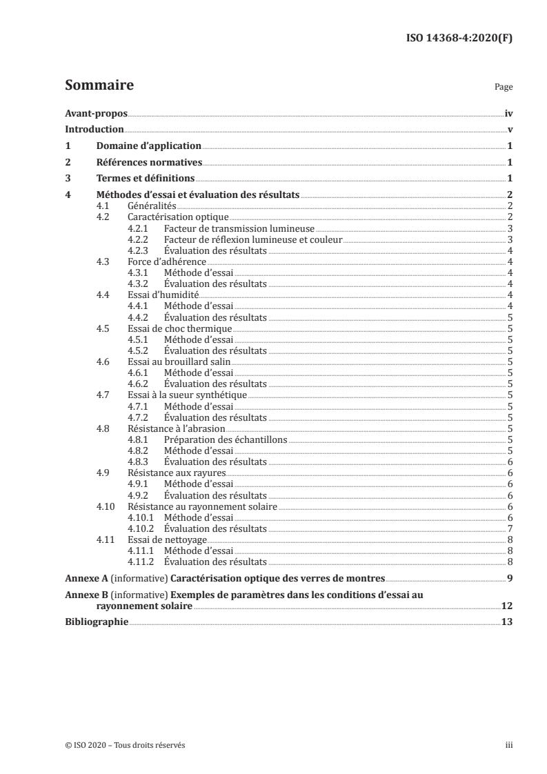 ISO 14368-4:2020 ISO 14368-4:2020 - Verres de montres minéraux et en saphir — Partie 4: Traitements antireflet/21/2020 - Page 3 preview