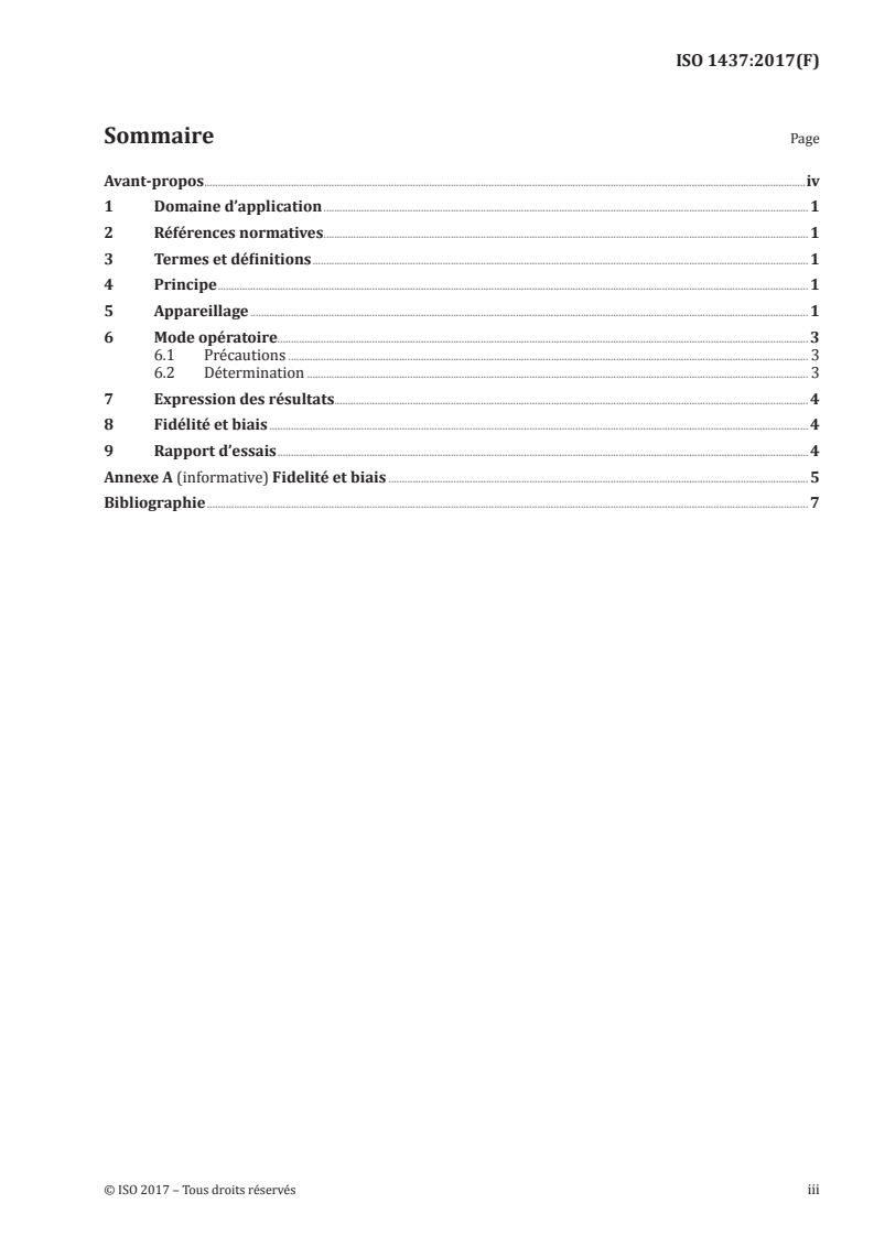 ISO 1437:2017 ISO 1437:2017 - Ingrédients de mélange du caoutchouc — Noir de carbone — Détermination du refus sur tamis/6/2017 - Page 3 preview