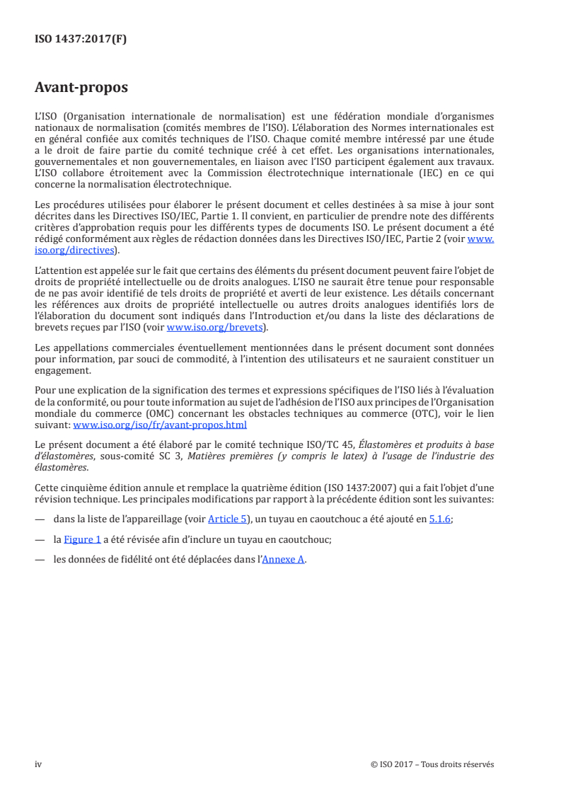 ISO 1437:2017 ISO 1437:2017 - Ingrédients de mélange du caoutchouc — Noir de carbone — Détermination du refus sur tamis/6/2017 - Page 4 preview
