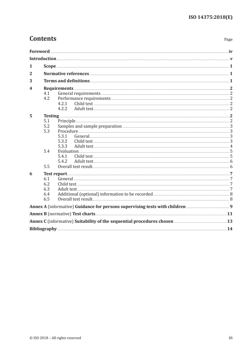 ISO 14375:2018 ISO 14375:2018 - Child-resistant non-reclosable packaging for pharmaceutical products — Requirements and testing/26/2018 - Page 3 preview