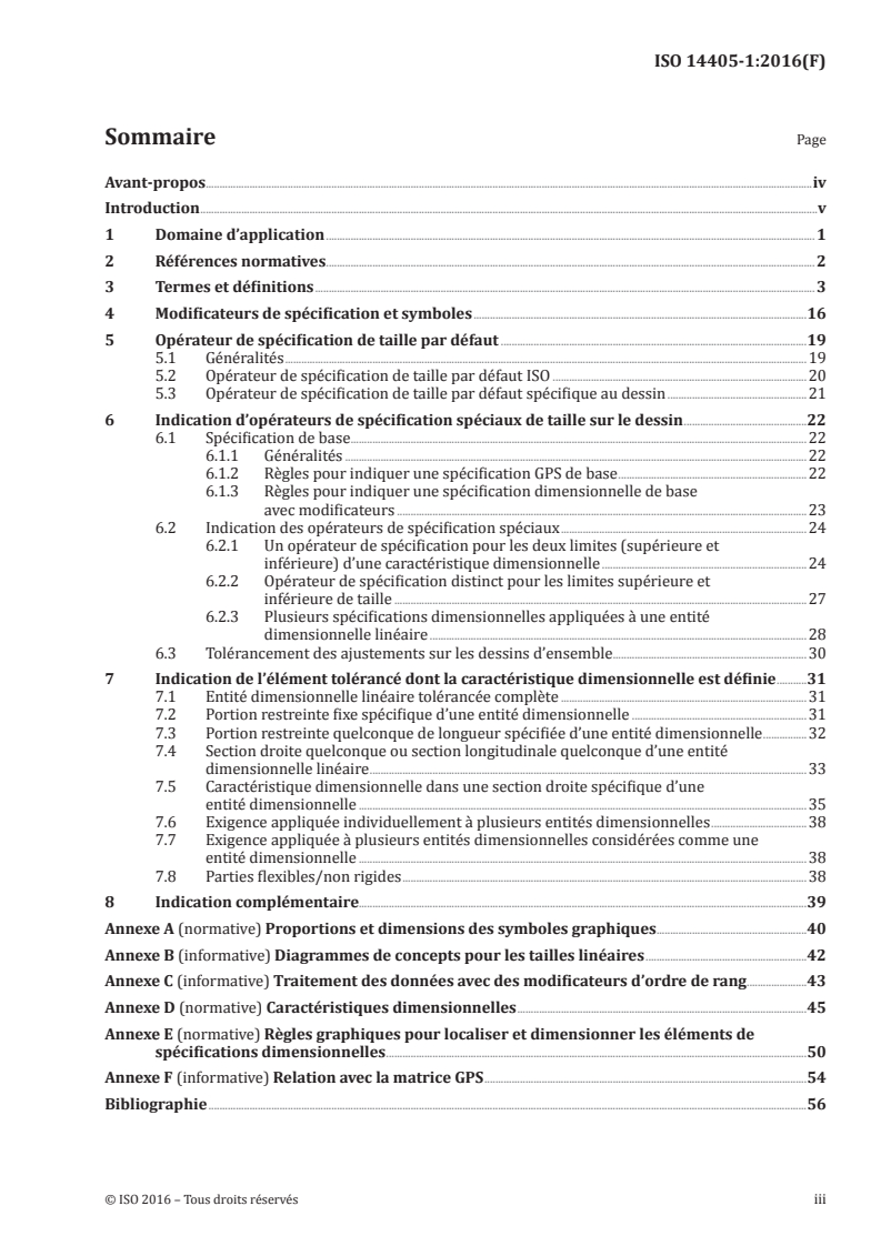ISO 14405-1:2016 ISO 14405-1:2016 - Spécification géométrique des produits (GPS) — Tolérancement dimensionnel — Partie 1: Tailles linéaires/4/2016 - Page 3 preview