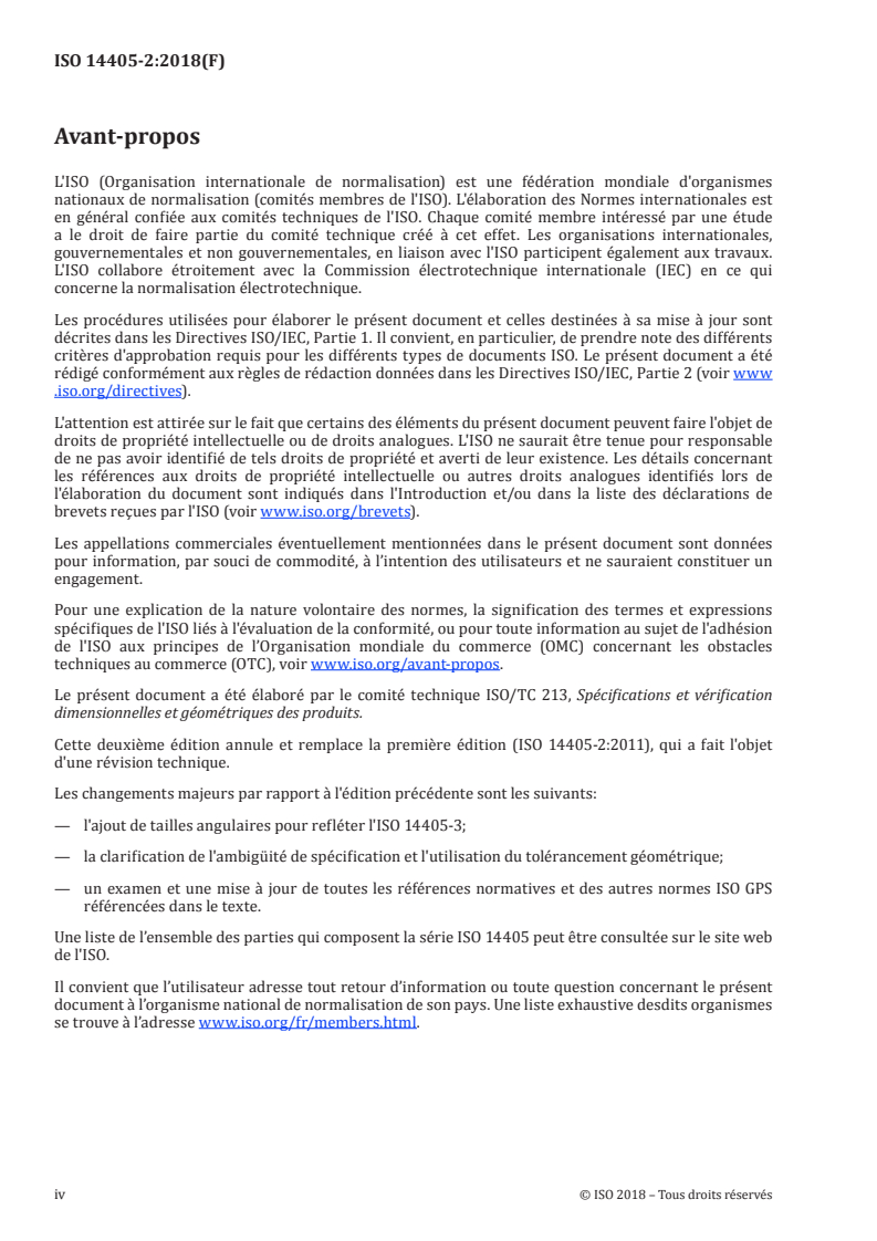 ISO 14405-2:2018 ISO 14405-2:2018 - Spécification géométrique des produits (GPS) — Tolérancement dimensionnel — Partie 2: Dimensions autres que tailles linéaires ou angulaires/14/2018 - Page 4 preview