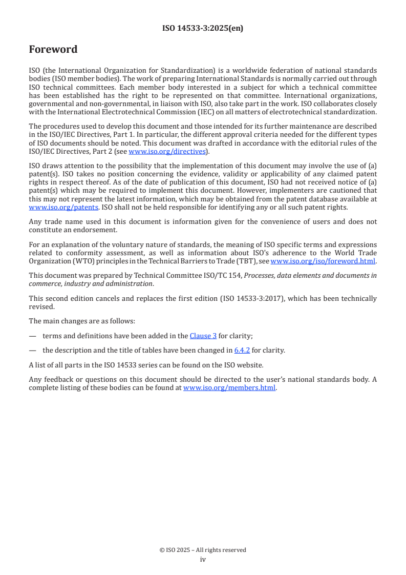 ISO 14533-3:2025 ISO 14533-3:2025 - Processes, data elements and documents in commerce, industry and administration — Long-term signature — Part 3: Profiles for PDF Advanced Electronic Signatures (PAdES)
Released:21. 10. 2025 - Page 4 preview