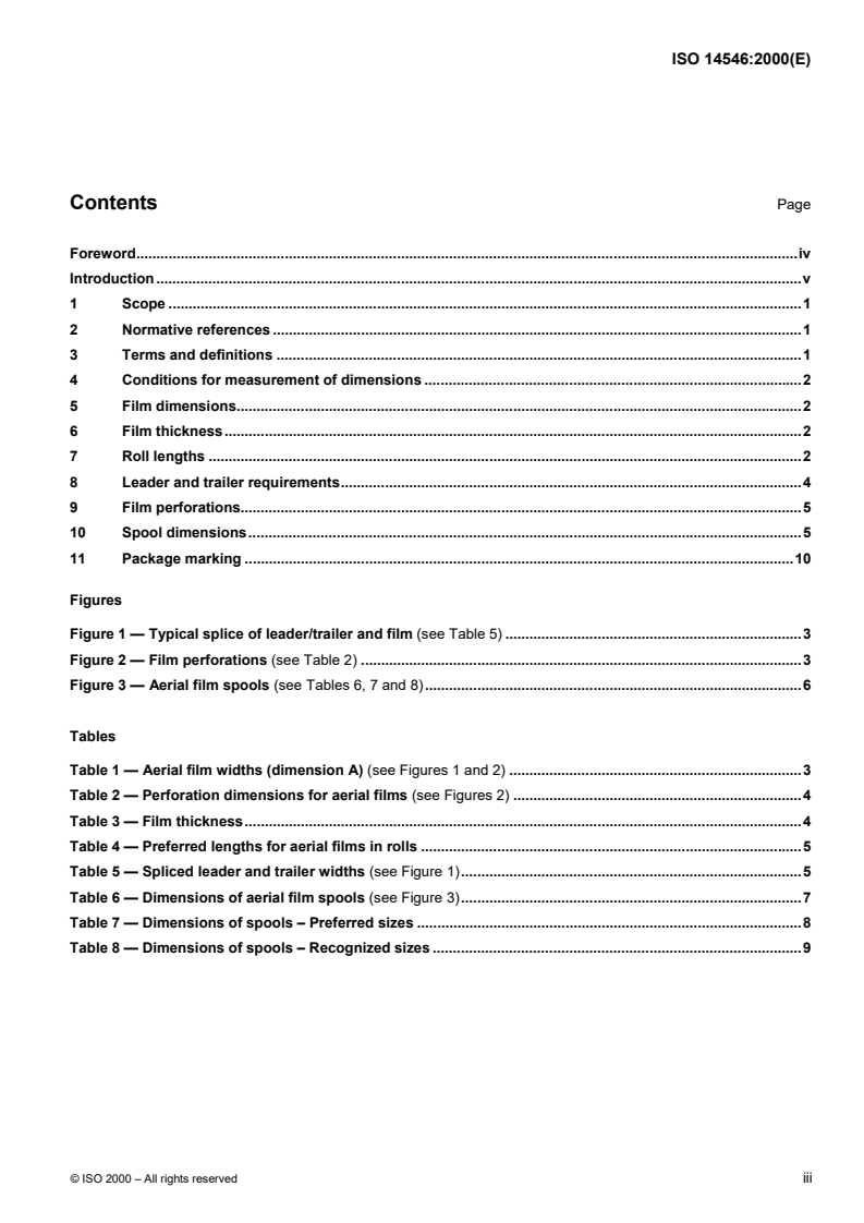 ISO 14546:2000 ISO 14546:2000 - Photography — Aerial films and spools — Dimensions/21/2000 - Page 3 preview