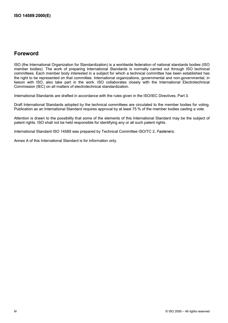 ISO 14589:2000 ISO 14589:2000 - Blind rivets — Mechanical testing/21/2000 - Page 4 preview
