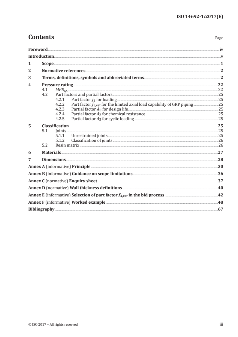 ISO 14692-1:2017 ISO 14692-1:2017 - Petroleum and natural gas industries — Glass-reinforced plastics (GRP) piping — Part 1: Vocabulary, symbols, applications and materials/17/2017 - Page 3 preview